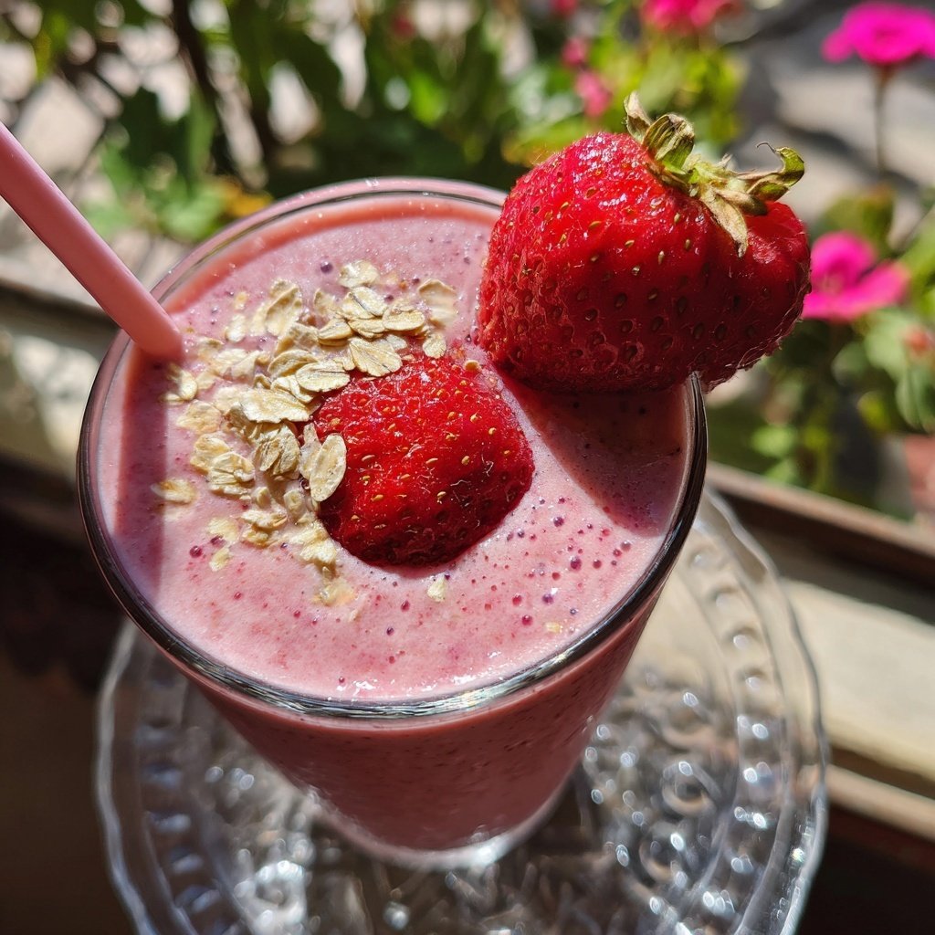 Strawberry Oatmeal Smoothie