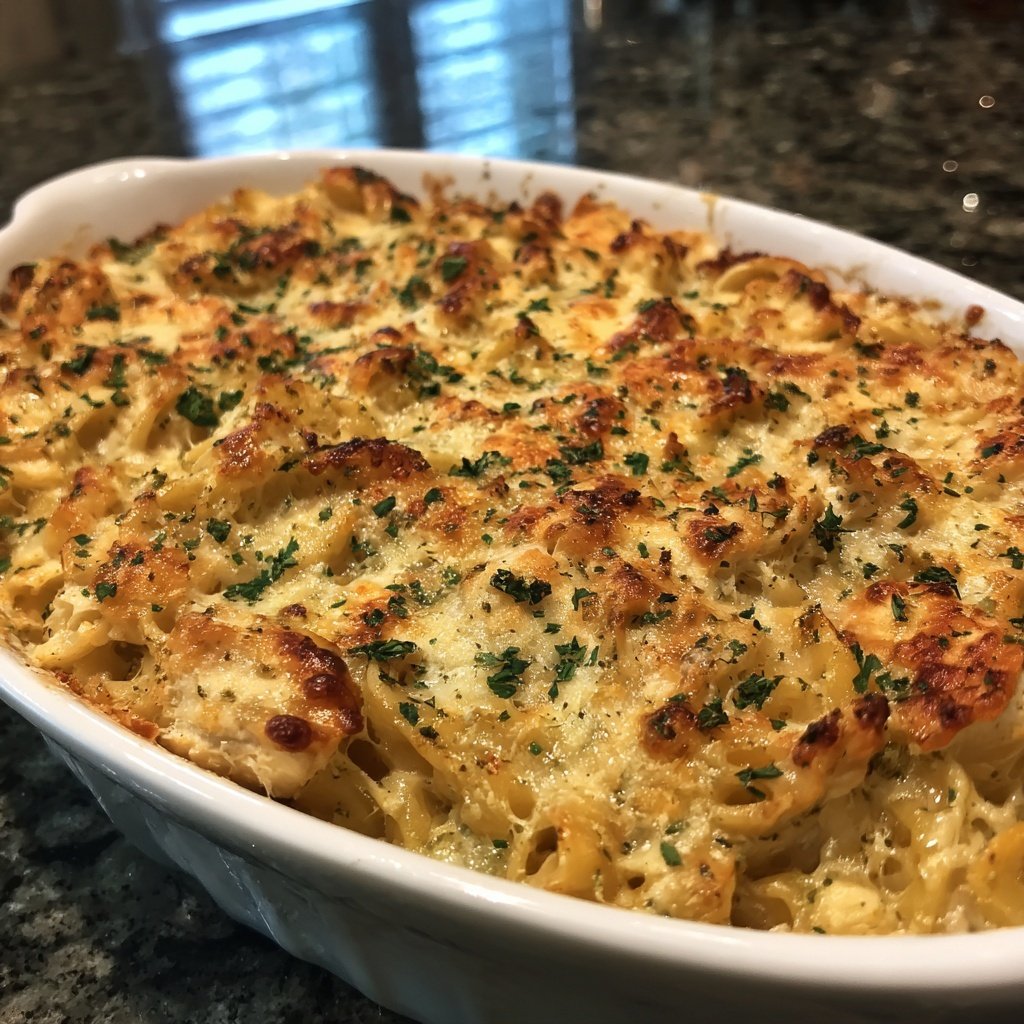 Chicken Alfredo Bake