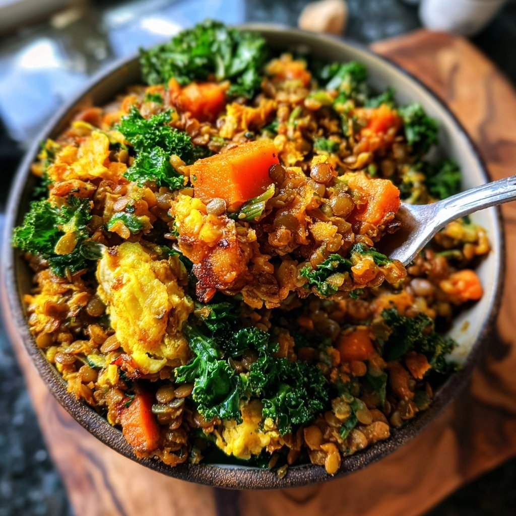 Jamaican Spiced Lentil Rice Bowl