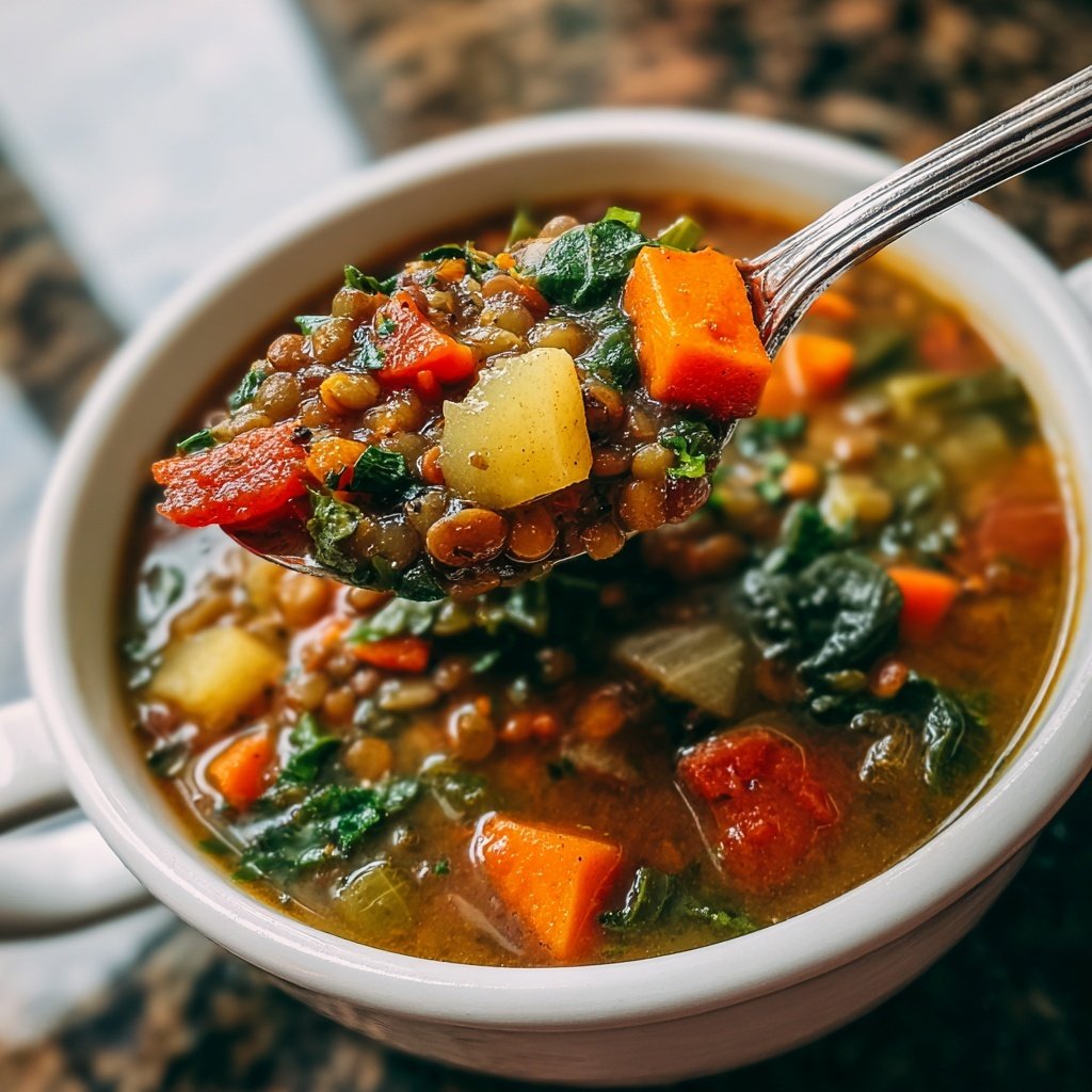 Spring Vegetable Lentil Soup