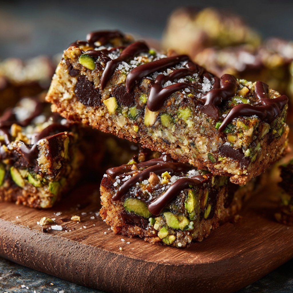 Chocolate Pistachio Snack Bars