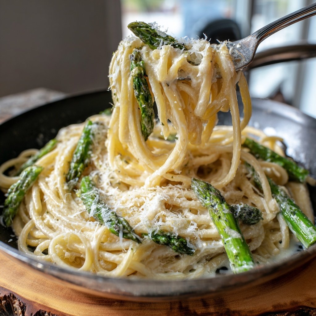 Romantic Creamy Asparagus Pasta