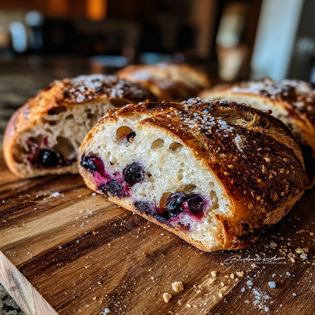 Blueberry Lemon Sourdough Slices