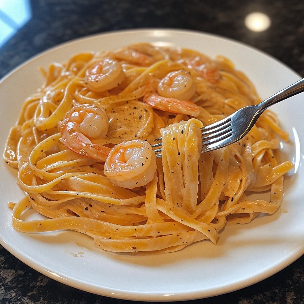 15-Minute Garlic Shrimp Pasta