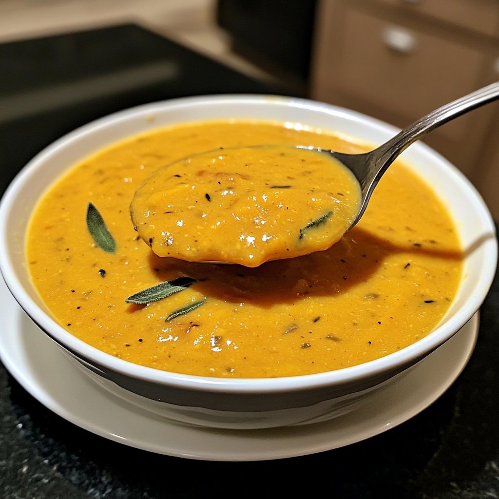 Creamy Squash Soup with Sage